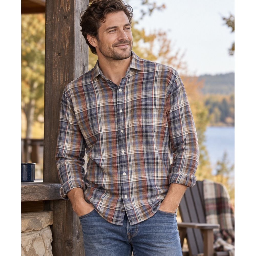 Peter Millar Mountainside Juno Dunes Multi Plaid Sport Shirt Button Up Size XXL